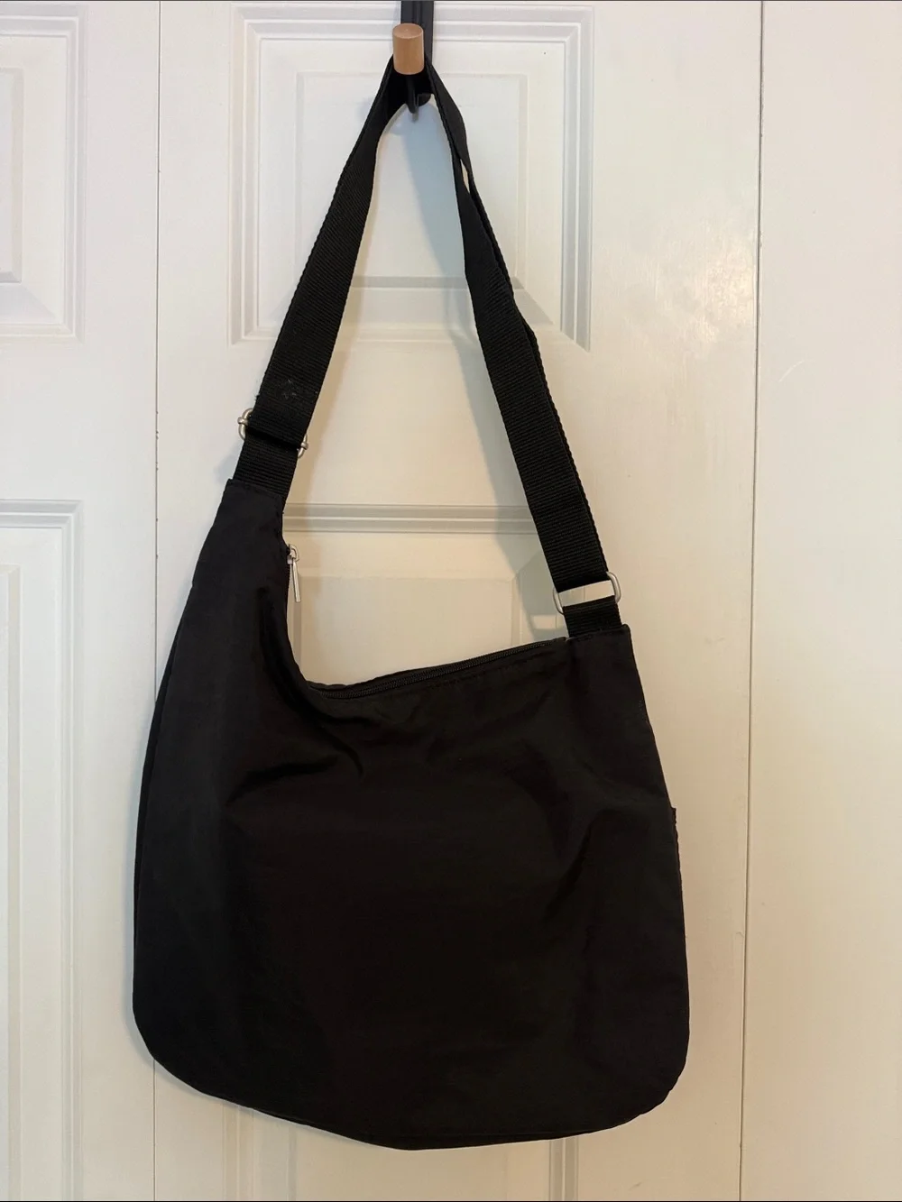 Baggallini Black Nylon Crossbody with Logo Plate